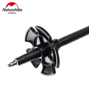 Naturehike Qing Xue Pro Three Section 7075 Aluminum Alloy Trekking Pole Elegant Black/56-120Cm/Upgraded Version