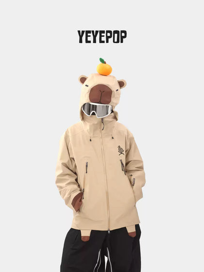 YEYEPOP Freeride Capybara Insulated Ski & Snowboard Jacket - Unisex