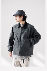 Blue Large Pocket Lapel Jacket