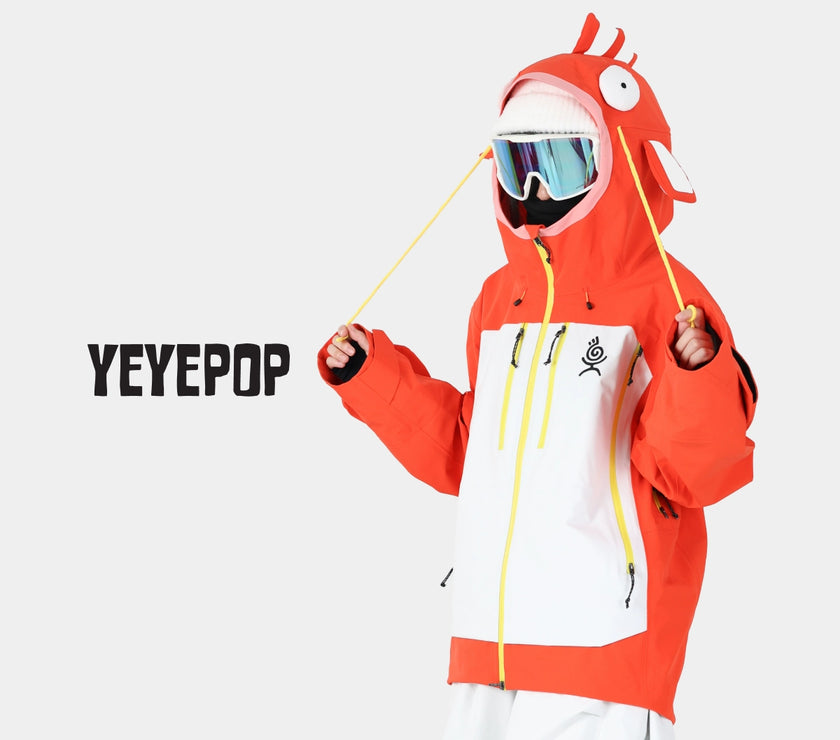 YEYEPOP Pop Lemon Koi 3L Hardshell Snowboard Jacket - Unisex