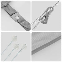 Naturehike Girder Shelter Tarp With 2 Poles Vinyl Coated Silver Version Black