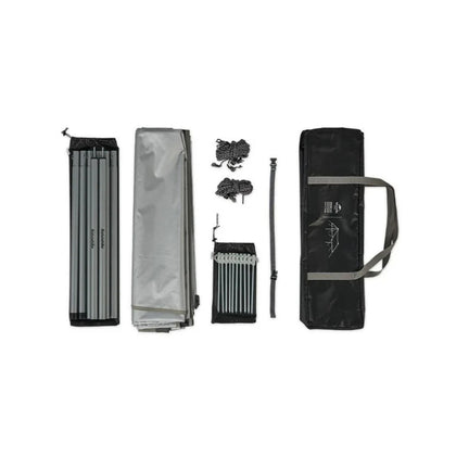 Naturehike Girder Shelter Tarp With 2 Poles Vinyl Coated Silver Version Black