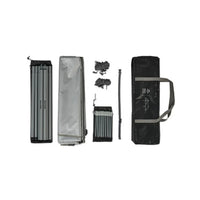 Naturehike Girder Shelter Tarp With 2 Poles Vinyl Coated Silver Version Black