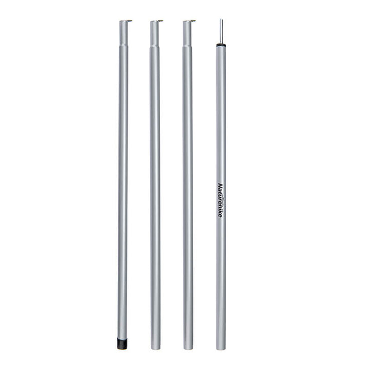 Naturehike 4Section 2.4Meters Steel Canopy Poles Silver(2Pcs)