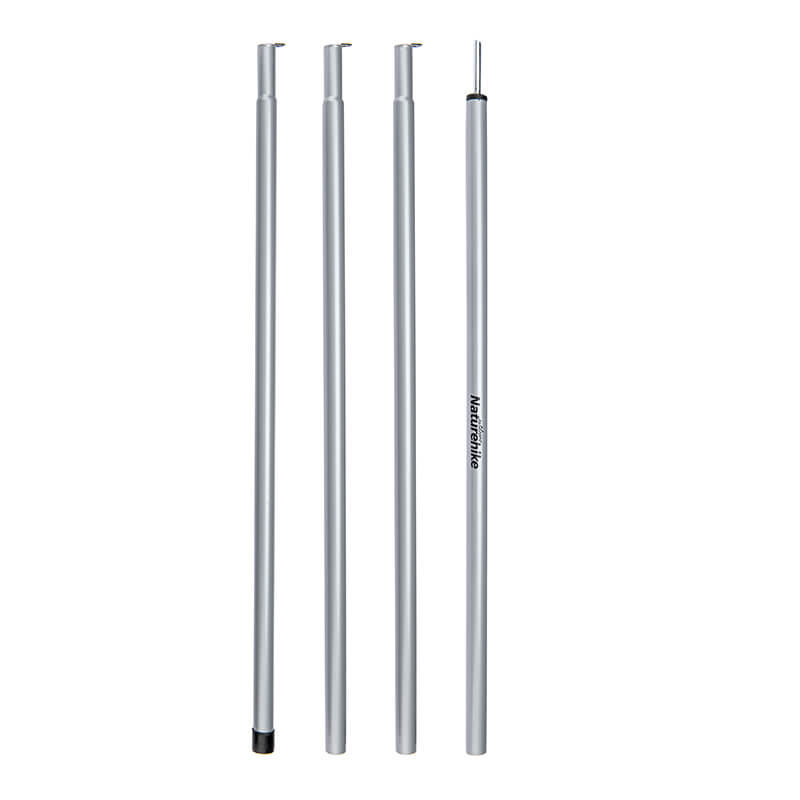 Naturehike 4Section 2.4Meters Steel Canopy Poles Silver(2Pcs)