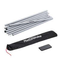 Naturehike 4Section 2.4Meters Steel Canopy Poles Silver(2Pcs)