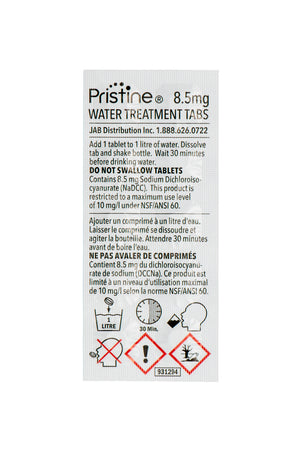 Pristine Water Purification Tablets