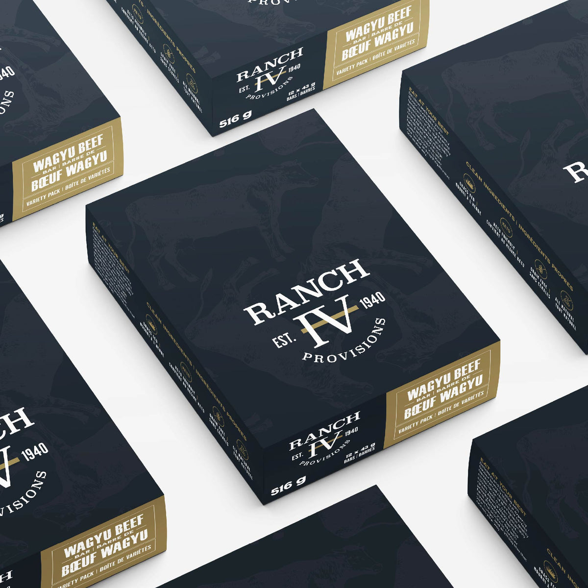 Ranch IV Provisions Wagyu Beef Bar Variety Pack - 12 Bars