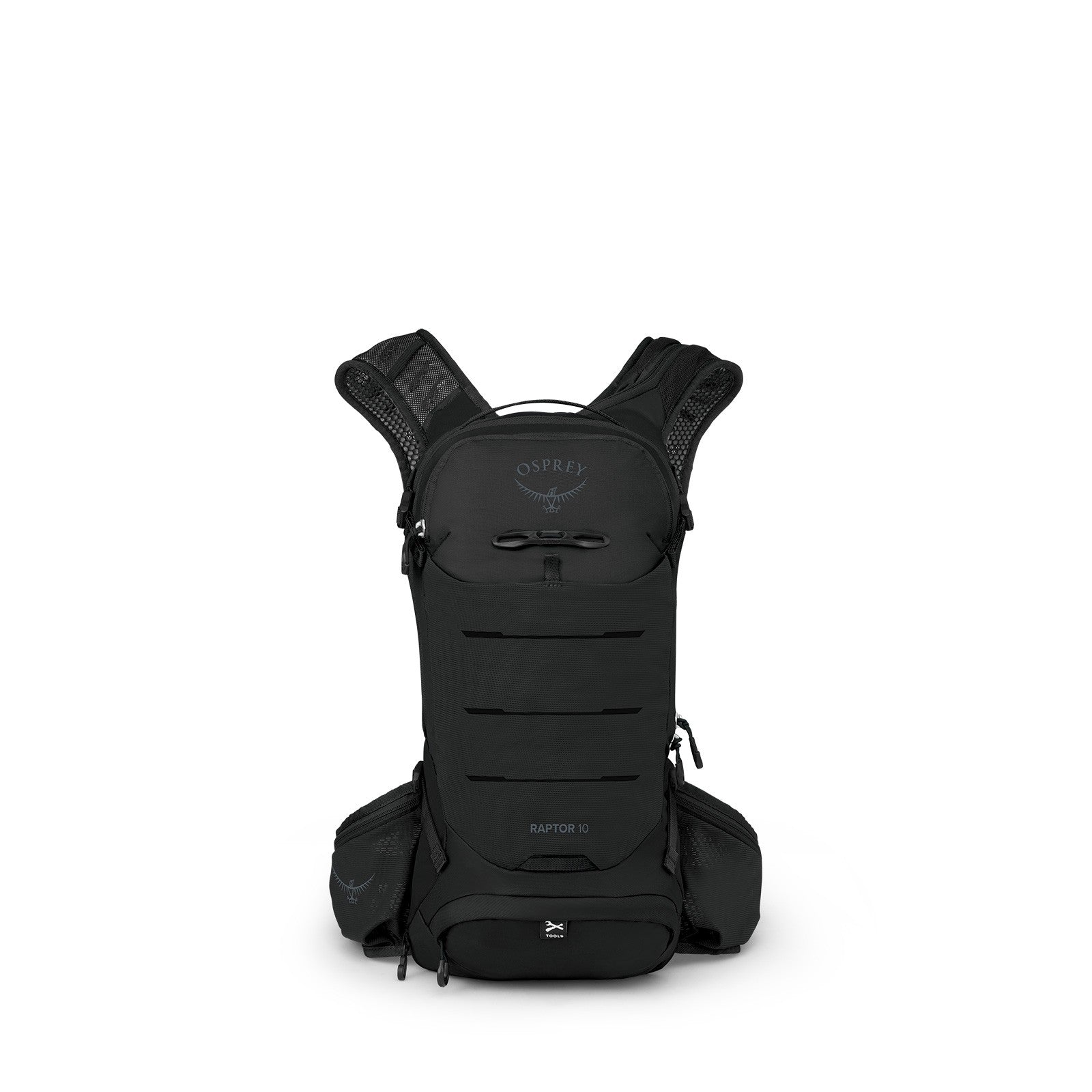 Osprey Raptor 10 hydration pack front view in Black