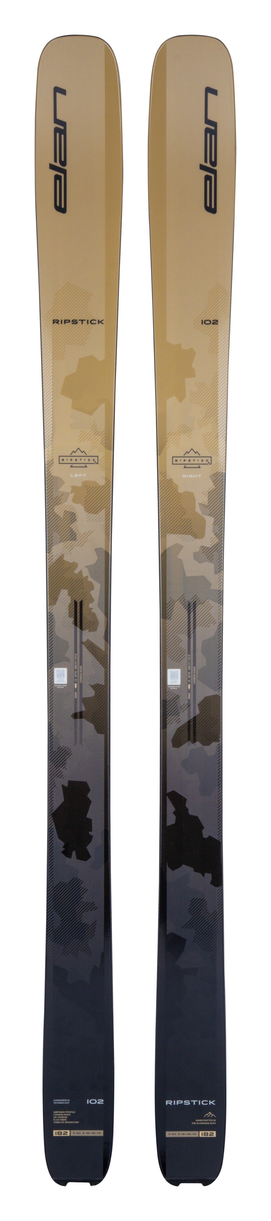 Elan Ripstick 102 Skis (Flat) - Men's - upright full-length topsheet