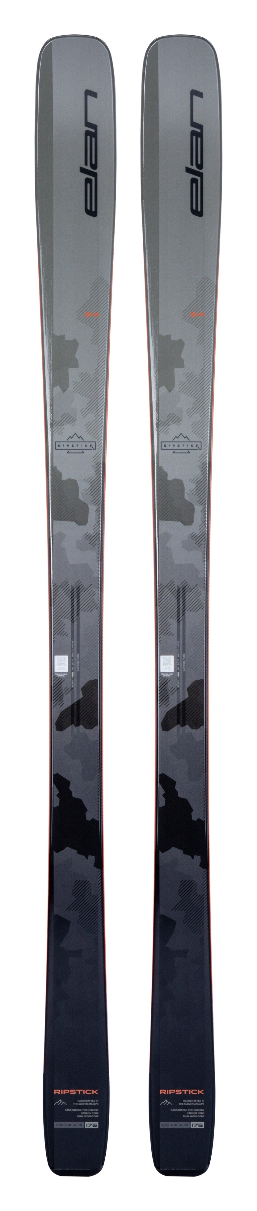 Elan Ripstick 84 Skis (Flat) - Men's - upright full-length topsheet