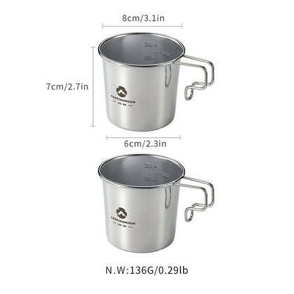 Camping Moon S-190 304 Stainless Steel Small Beer Mug 2026