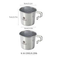 Camping Moon S-190 304 Stainless Steel Small Beer Mug 2026