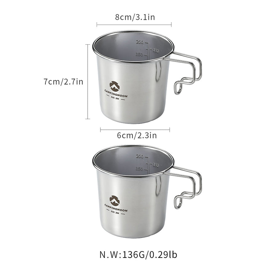 Camping Moon S-190 304 Stainless Steel Small Beer Mug (2026)