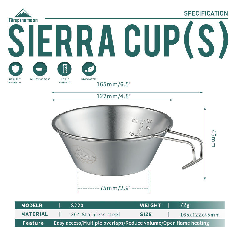 Campingmoon Bowl & Coffee Cup S220 220mL Shera Bowl