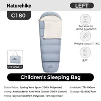 Naturehike Extendable Kids Sleeping Bag C180 Blue