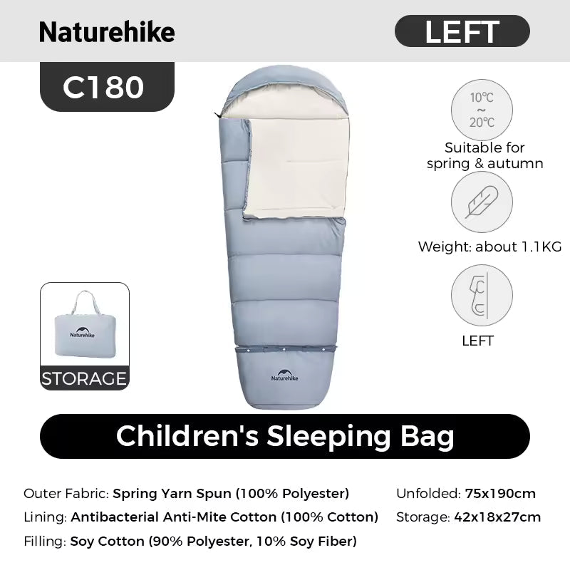 Naturehike Extendable Kids Sleeping Bag C180 Blue