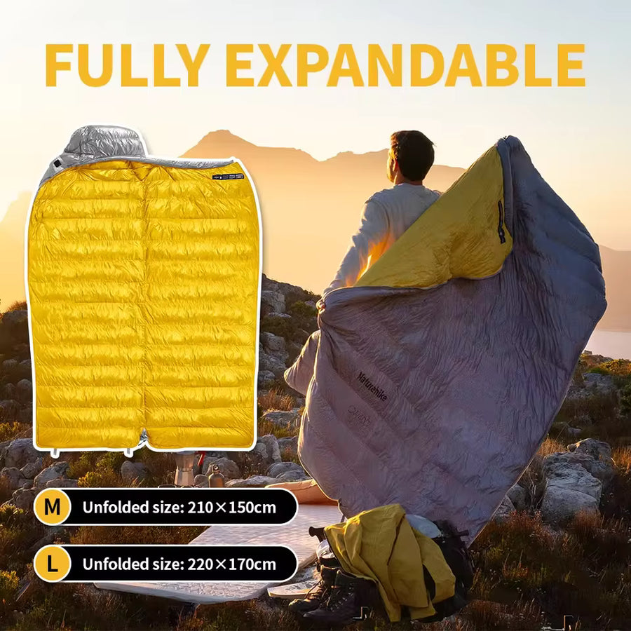 Naturehike Cicada Wing CW700 Down Envelope Sleeping Bag - With Hood (2026)