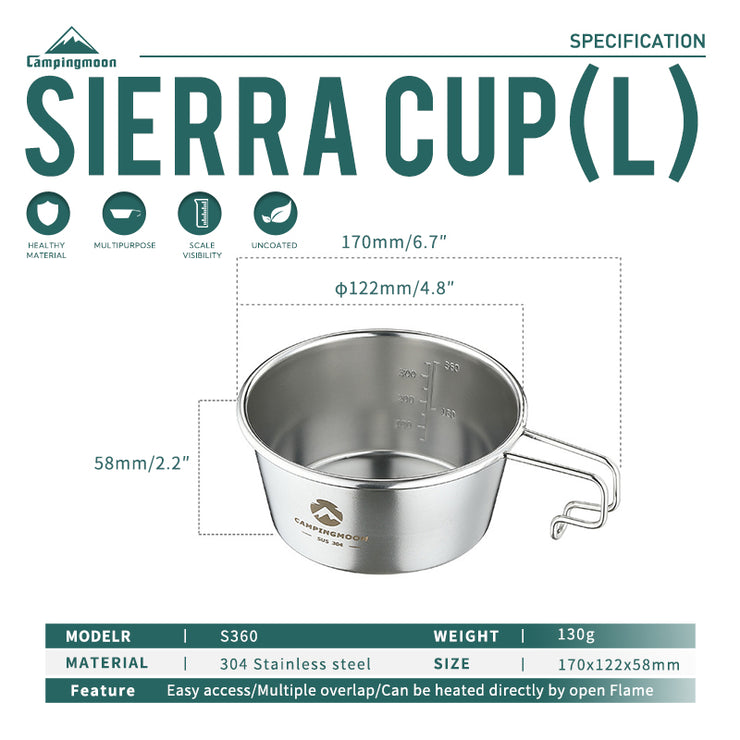 Campingmoon Deep Sierra Cup S-360