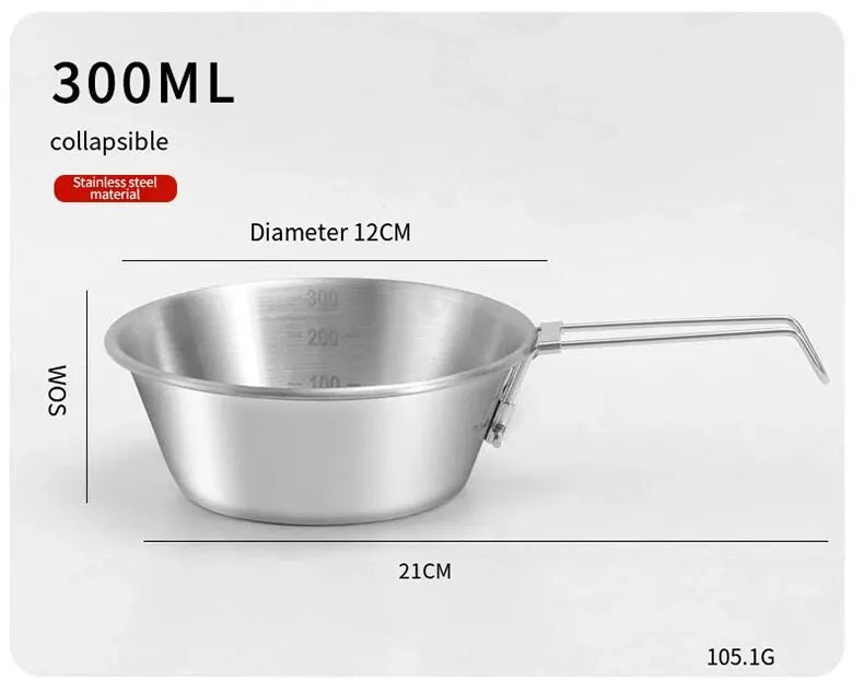 Ensemble de 3 tasses Sierra de camping en acier inoxydable【Sélection limite】