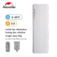 Naturehike Tuye 5.8 Ultra Light Carbon Silver Inflatable Mattress 2026