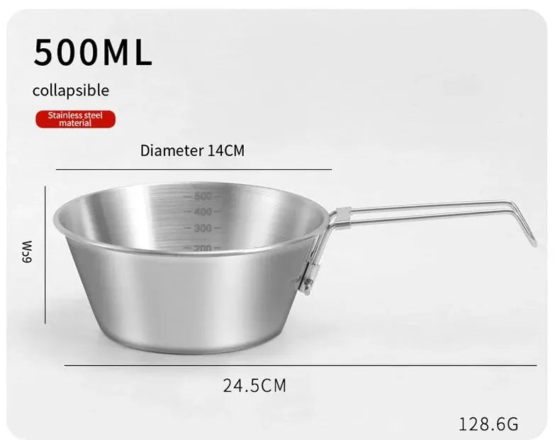 Ensemble de 3 tasses Sierra de camping en acier inoxydable【Sélection limite】