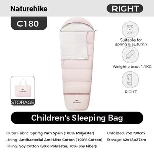 Naturehike Extendable Kids Sleeping Bag C180 Pink