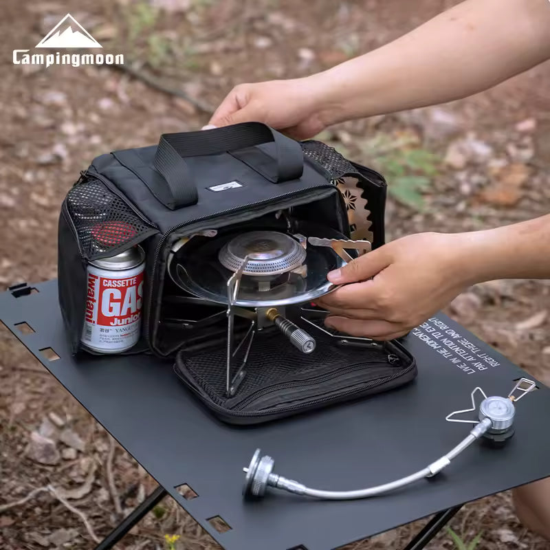 Camping Moon BKXD-5F-B Camping Travel Outdoor Canvas Black Bag