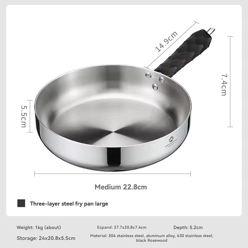 Camping Moon CC-23 camping three-layer steel frying pan (2026)