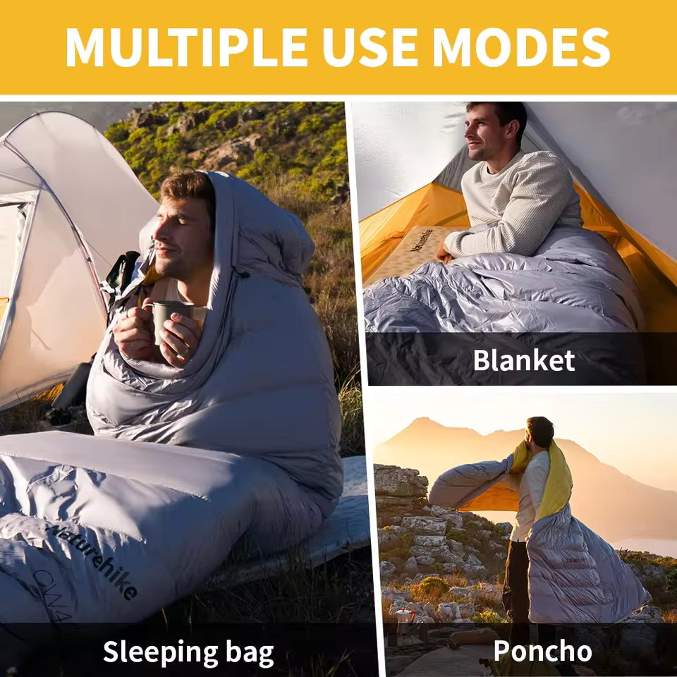 Naturehike Cicada Wing CW700 Down Envelope Sleeping Bag - With Hood