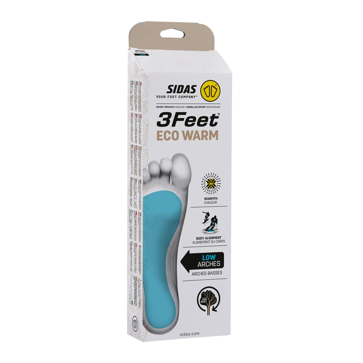 Sidas 3Feet® Eco Warm Low Insoles — packaging