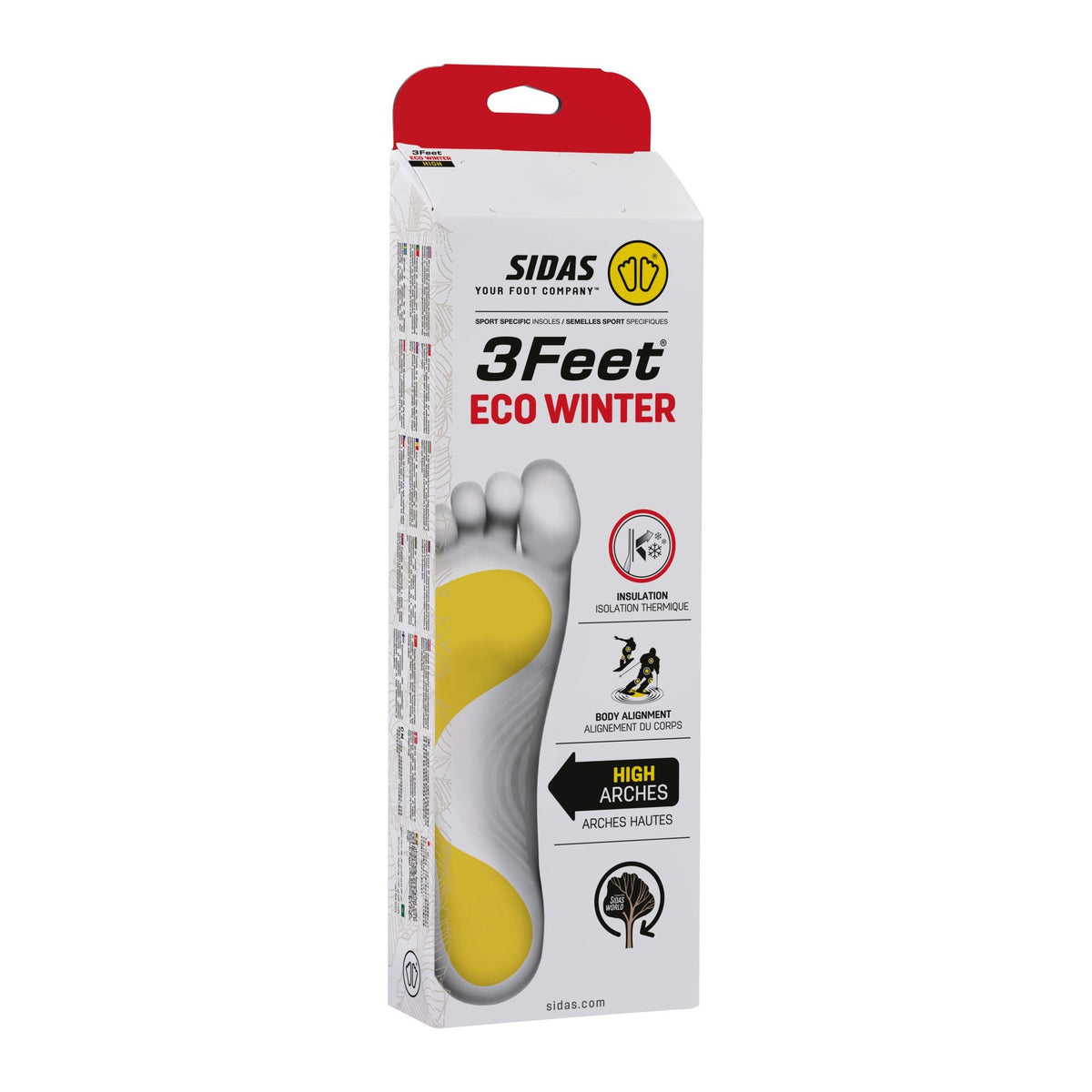 Sidas 3Feet® Eco Winter High Insoles — packaging