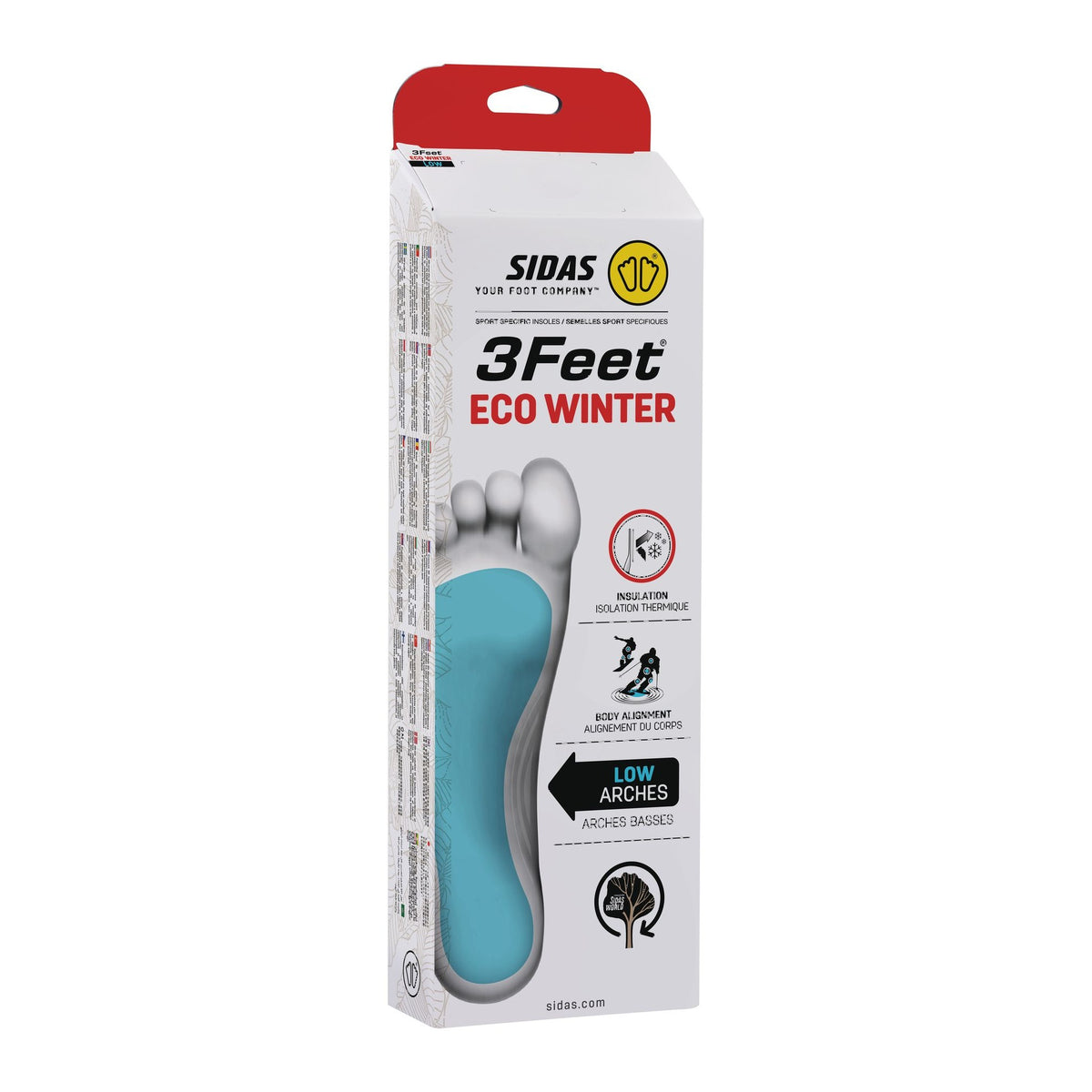 Sidas 3Feet® Eco Winter Low Insoles — packaging
