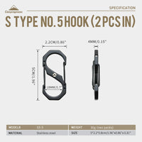 Campingmoon Carabiner Clips – 2Pcs