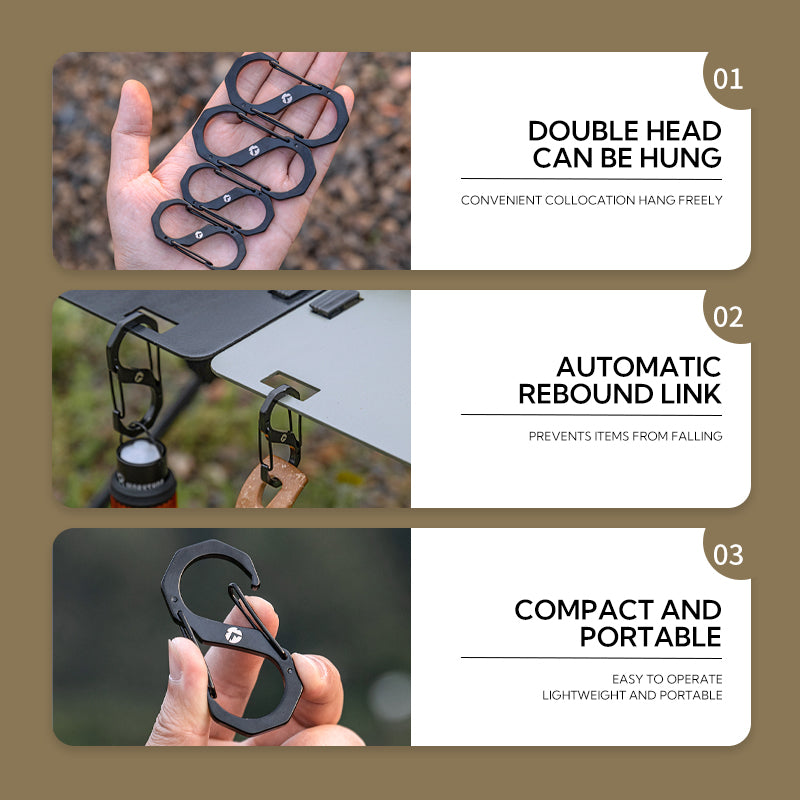 Campingmoon Carabiner Clips – 2Pcs