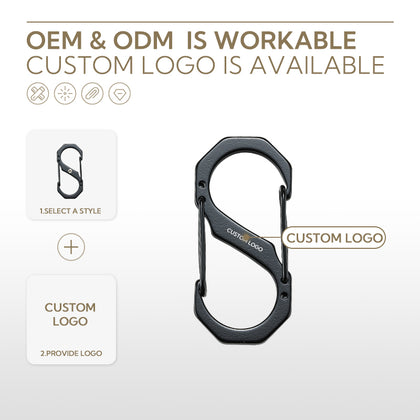 Campingmoon Carabiner Clips – 2Pcs