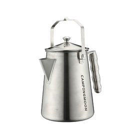 Campingmoon Incineration Kettle (stainless steel) with wide spout and bail handle