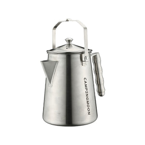 Campingmoon Incineration Kettle (stainless steel) with wide spout and bail handle