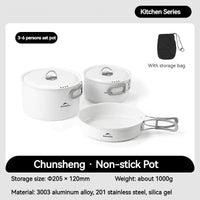 Naturehike Ceramic Non-Stick Pot Set 3-6 People Pot Set 2026