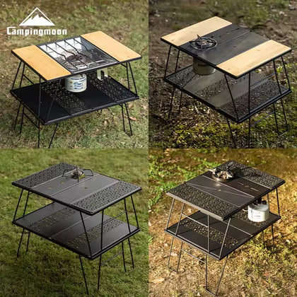 Campingmoon CK-2G IGT Modular Outdoor Camping Double layer Folding Table 2026