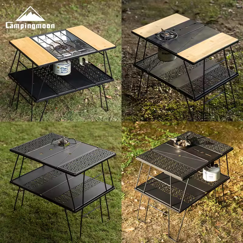 Camping Moon CK-2G IGT Modular Outdoor Camping Double layer Folding Table (2026)