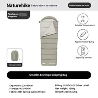 Naturehike Warmy MS500 Hooded Square Sleeping Bag Green