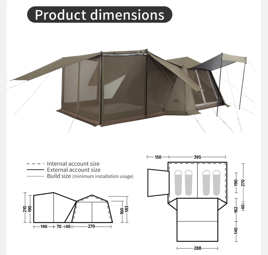Naturehike Village 13 Flagship Pro Series Fast Build Automatic Cabin Style Tent (2026)