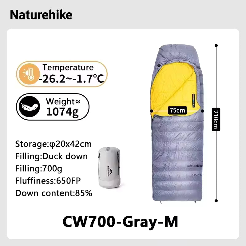 Naturehike Cicada Wing CW700 Down Envelope Sleeping Bag - With Hood (2026)