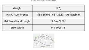 Beneunder TS55024 Yuni S24 - Women's Sun Visor Hat Upf50+