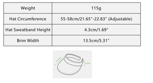 Beneunder UL56924 Guji S24 - Women's Sun Visor Hat Upf50+