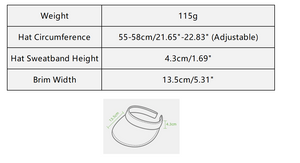 Beneunder UL56924 Guji S24 - Women's Sun Visor Hat Upf50+