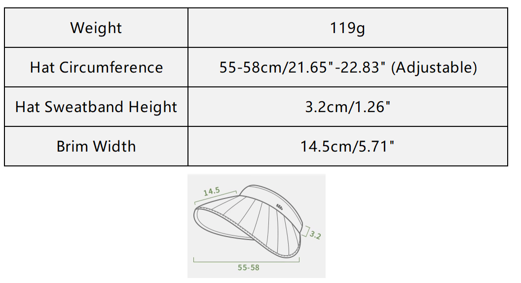 Beneunder BM56124 Bouffancy - Women's Sun Visor Hat Upf50+