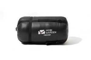 Black compression bag with Mobi Garden logo on a white background