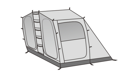 Mobi Garden Holiday Stars High End Tunnel Tent with One Inner Tent